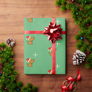 Santa Dog Wrapping Paper Geschenkpapier