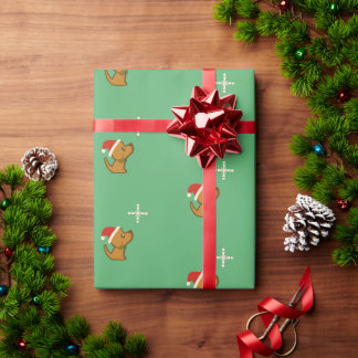 Santa Dog Wrapping Paper Geschenkpapier