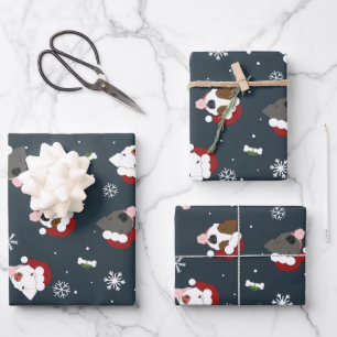 Santa Dogs Geschenkpapier Set