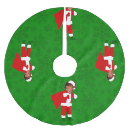 santa donald trump hässliche Weihnachtsfeiern Polyester Weihnachtsbaumdecke