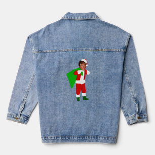 Santa Donald Trump lustige Weihnachten Jeansjacke