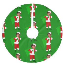 Santa Donald Trump lustige Weihnachten Polyester Weihnachtsbaumdecke