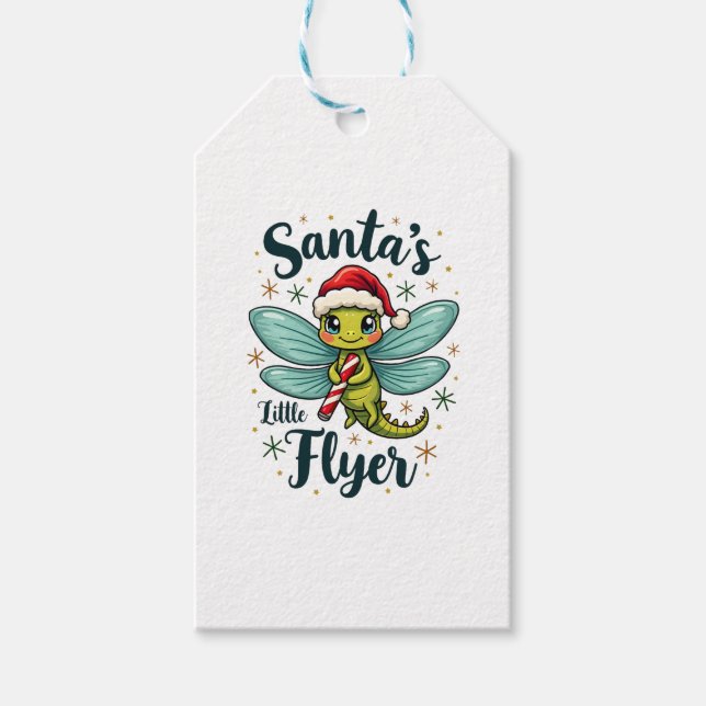 Santa Dragonfly Geschenkanhänger (Vorderseite)