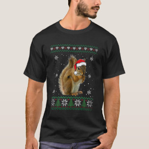 Santa Eichhörnchen hässlicher Sweater Tiere Weihna T-Shirt