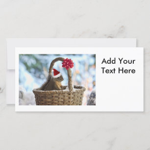 Santa Eichhörnchen im Schnee Feiertagskarte