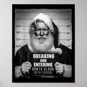 Santa Einbruch Weihnachtsbecher Lustiges Weihnacht Poster