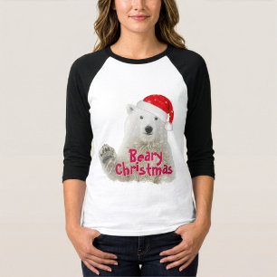 Santa Eisbär Beary Weihnachts-T-Shirt T-Shirt