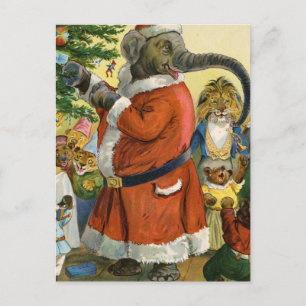 Santa-Elefant feiert ein tierisches Weihnachten