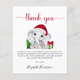 Santa Elephant Christmas Baby Boy Dusche Vielen Da