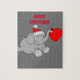 Santa Elephant Jigsaw Puzzle
