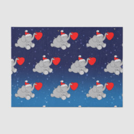 Santa Elephant Muster Seidenpapier