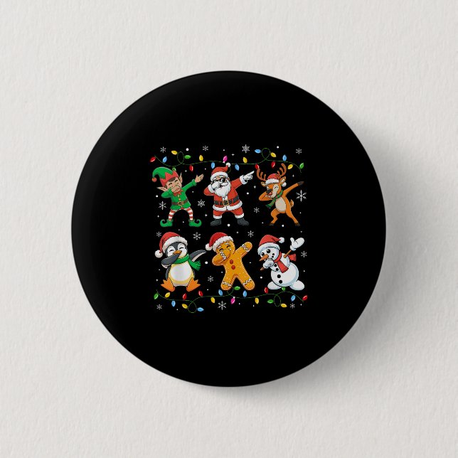 Santa Elf Freunde Weihnachtsjunge Männer Männer Button (Vorderseite)