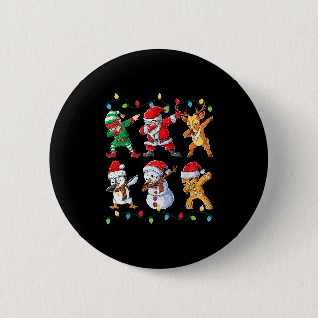 Santa Elf Freunde Weihnachtsjunge Männer Männer Button (Vorderseite)