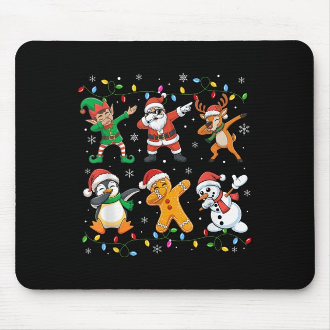 Santa Elf Freunde Weihnachtsjunge Männer Männer Mousepad (Vorne)