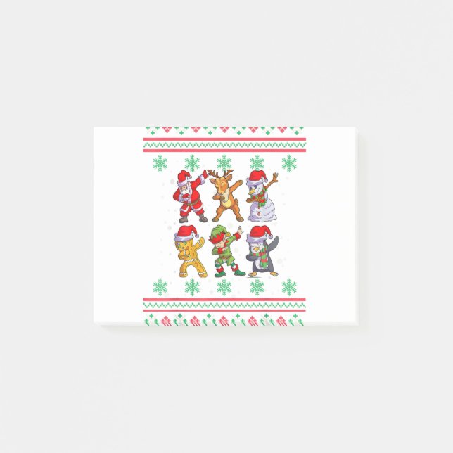 Santa Elf Freunde Weihnachtsjunge Männer Männer Post-it Klebezettel (Vorderseite)