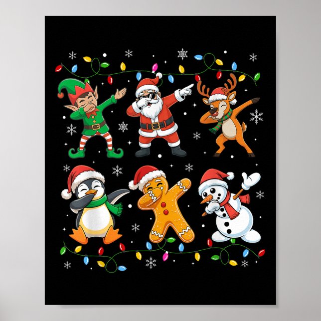 Santa Elf Freunde Weihnachtsjunge Männer Männer Poster