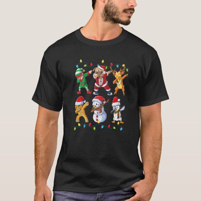 Santa Elf Freunde Weihnachtsjunge Männer Männer T-Shirt (Vorderseite)