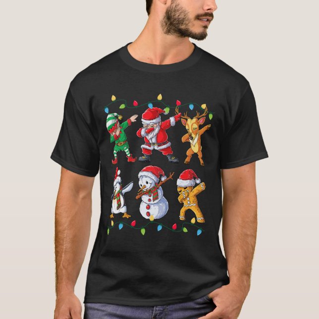 Santa Elf Freunde Weihnachtsjunge Männer Männer T-Shirt (Vorderseite)