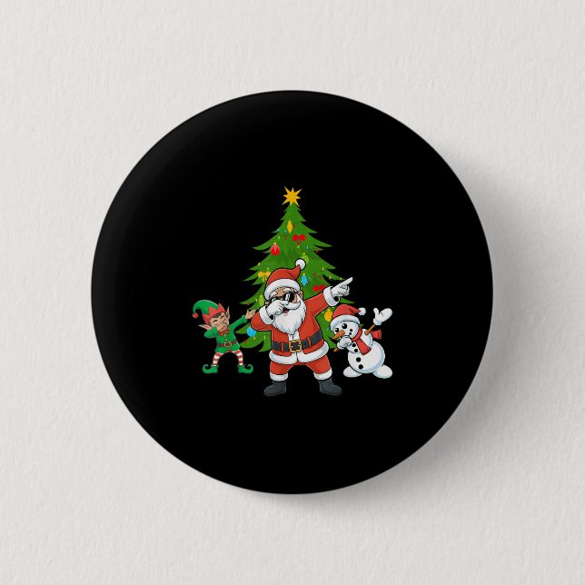 Santa Elf Freunde Weihnachtsmänner Xma Button (Vorderseite)