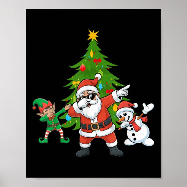 Santa Elf Freunde Weihnachtsmänner Xma Poster (Vorne)