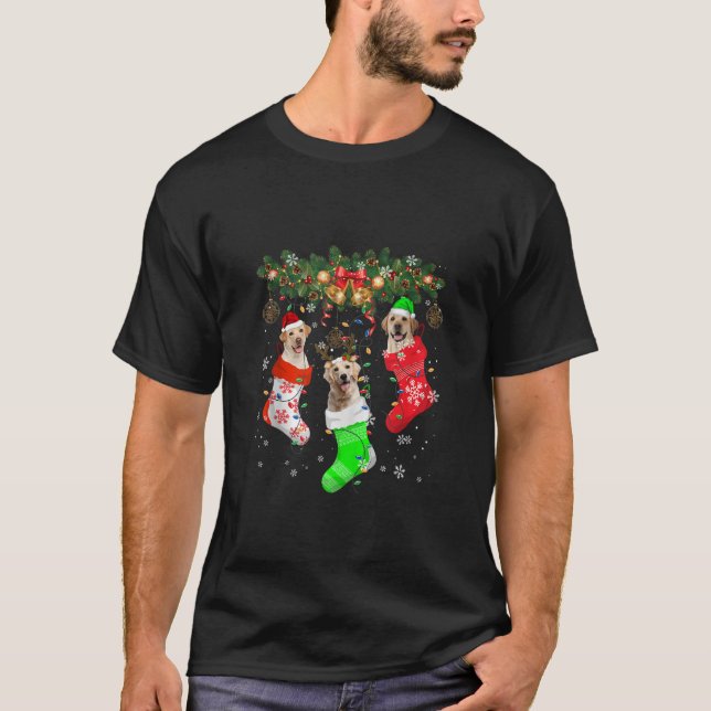 Santa ELF Reindeer Labrador Retriever T-Shirt (Vorderseite)