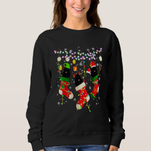 Santa Elf Reindeer Neufundland in Weihnachtssocken Sweatshirt