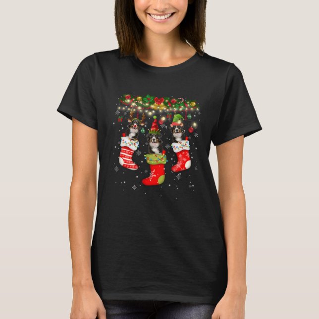 Santa ELF Rentier Greater Swiss Mountain in Chris T-Shirt (Vorderseite)