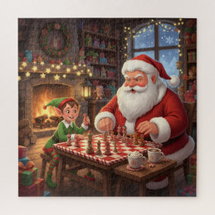 Santa & Elf Schachspiel Weihnachten Puzzle