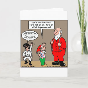 Santa & Elfen Darsteller Lustige Geschenke & T-Shi Feiertagskarte