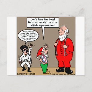 Santa & Elfen Darsteller Lustige Geschenke & T-Shi Feiertagspostkarte