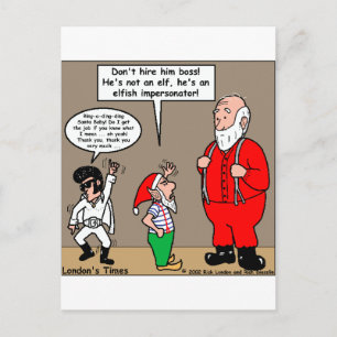 Santa & Elves Impersonator Funny Gifts & T-Shirts Feiertagspostkarte