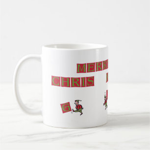 Santa Elves Typo rechte Tasse