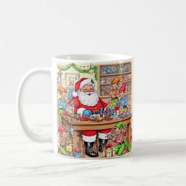 Santa Elves Weihnachten Kaffeetasse (Links)