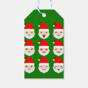 Santa Emoji Emoticons Geschenkanhänger