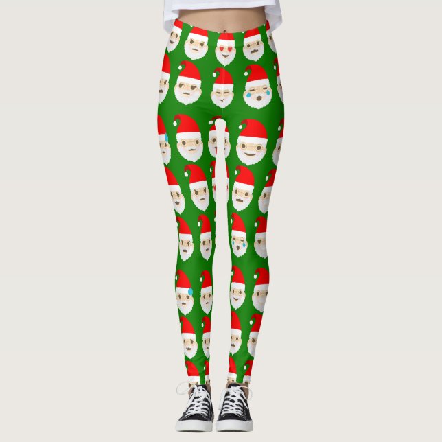 santa emoji emoticons Leggings (Vorderseite)