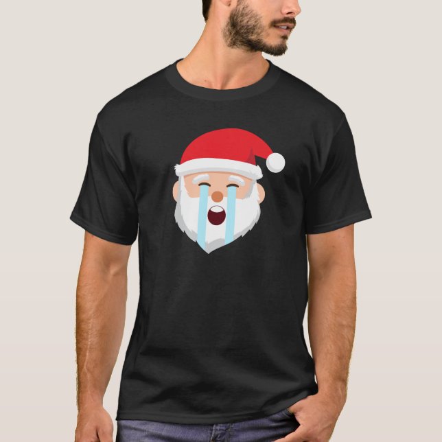 Santa Emoticons Caking Lautes Weihnachtsmoticon T-Shirt (Vorderseite)