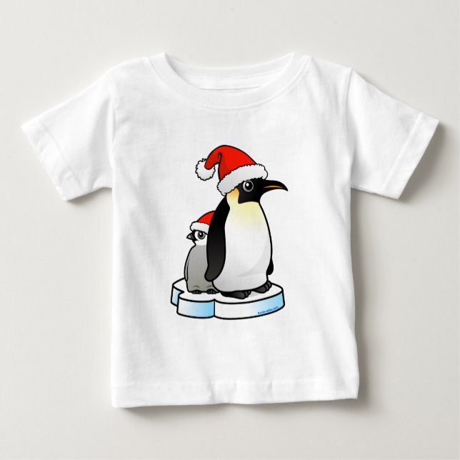 Santa Emperor Penguin Baby T-shirt (Vorderseite)