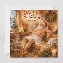 Santa entspannt sich in der Sauna - Entspanne dich