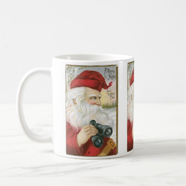 Santa, "Er sucht dich!" Tasse (Links)