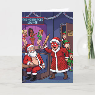 Santa ertappt karte