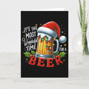 Santa Es ist die wunderbarste Zeit für ein Bier We Karte