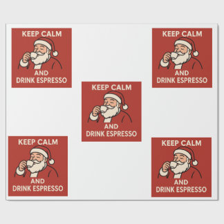Santa Espresso Geschenkpapier