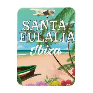 Santa Eulalia Ibiza Reiseplakat Magnet