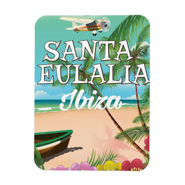 Santa Eulalia Ibiza Reiseplakat Magnet (Vertikal)