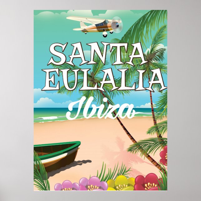 Santa Eulalia Ibiza Reiseplakat Poster (Vorne)