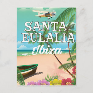 Santa Eulalia Ibiza Reiseplakat Postkarte