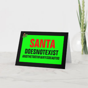Santa existiert nicht feiertagskarte