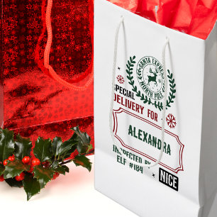 Santa Express Lieferung für (Individuelle Name) We Mittlere Geschenktüte