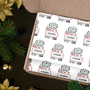 Santa Express Lieferung für (Individuelle Name) We Seidenpapier