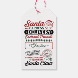 Santa Express Lieferung Geschenkanhänger